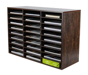Organizador de libros ajustable de madera, cajas de correos de madera, buzón de <span class=keywords><strong>correo</strong></span> con letras, clasificador de archivos para el hogar al aire libre - Product Image 1