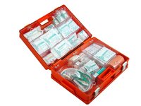 Firstar Factory Firstar Logo Portable ABS Trousse de premiers soins Mallette de rangement médicale certifiée CE 40x30x15cm pour la maison et l'extérieur
