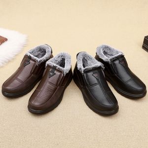 2022 Winter New Men's Cotton Shoes Warm Elderly Non-slip Cotton <b>Boots</b> - Product Image 3