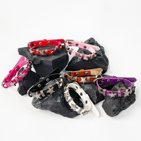 [Gorgeousxx] Bracelets en cuir PU réglables tendance Y2K avec rivets étoiles pour femmes, bijoux rétro punk
