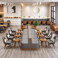 Ensemble de tables et chaises de café en bois de style moderne, mobilier commercial pour restaurants, hôtels, cafés et bistrots