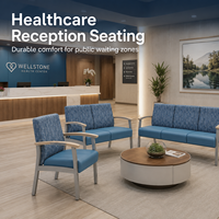 Ensemble de sièges pour hall d'hôpital commercial, canapé de réception en cuir de qualité médicale pour salle d'attente, fauteuil de clinique, OEM ODM