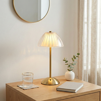 Lampe de bureau LED sans fil moderne en métal en forme de citrouille, température de couleur réglable 3000K-6000K, rechargeable, pour bureaux et études