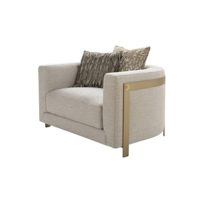 Ensemble de canapé<span class=keywords><strong>s</strong></span> sectionnels en tissu pour salon moderne et luxueux, meubles de villa, canapé de salon avec cadre en acier inoxydable - Product Image 6