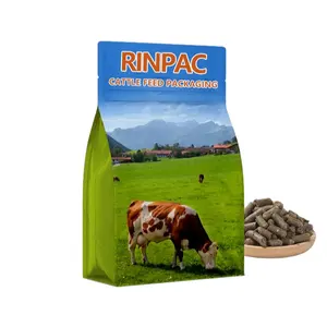 Kunden spezifisch bedruckt 25kg 50kg Bopp Laminierter Kunststoff Leerer Pferde futter beutel 20kg 25kg Hirsch rinder Tierfutter-Verpackungs beutel