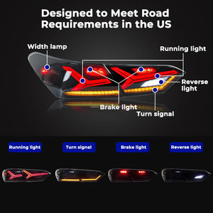 أضواء خلفية LED من DK <span class=keywords><strong>MOTION</strong></span> لسيارات تويوتا كامري SE XSE LE موديلات 2018-2024، بتصميم لكزس، مصابيح خلفية متسلسلة، تجميع جديد أحمر من البلاستيك ABS - Product Image 3