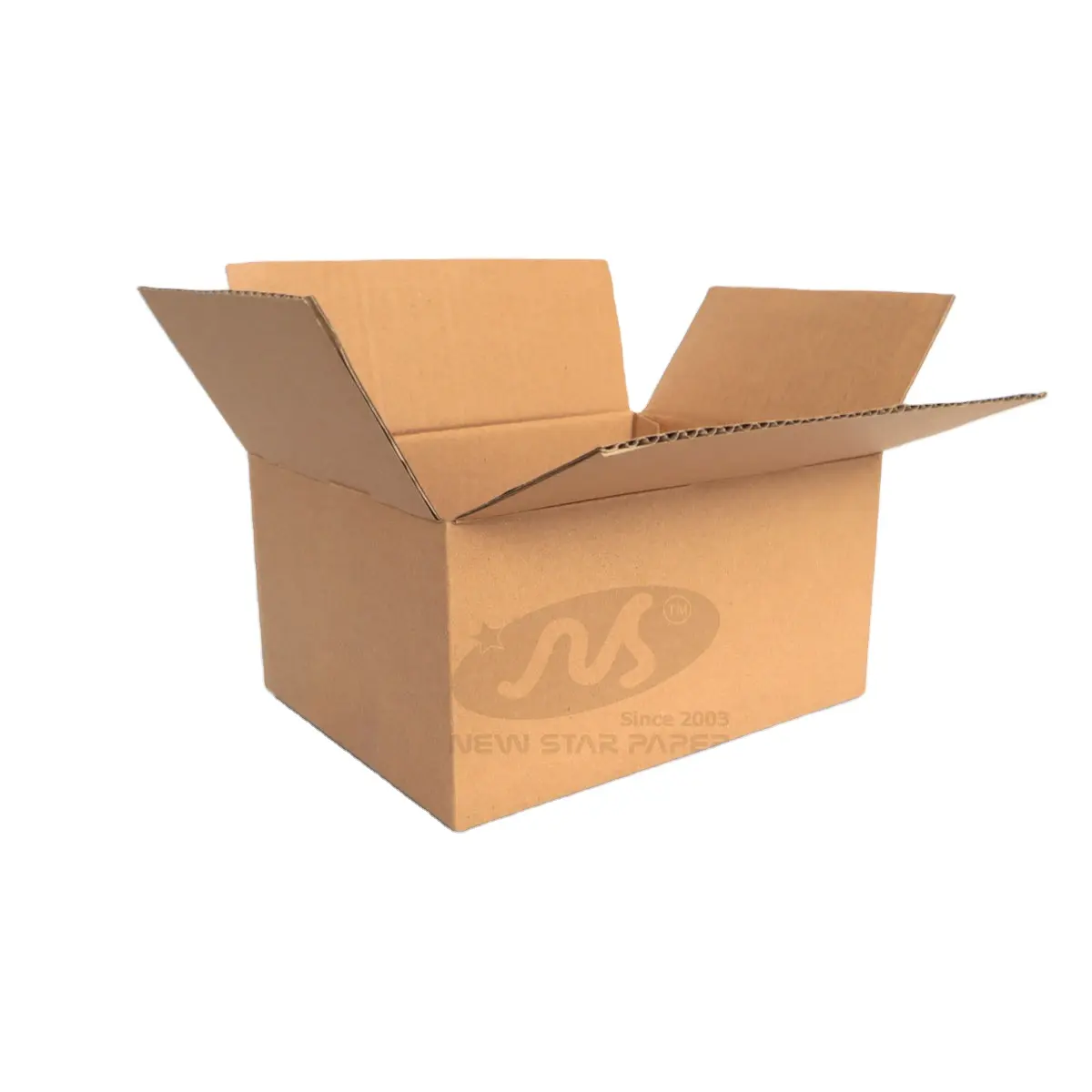 Customized 3 Ply Strong Brown Moving Cartons Corrugated Paper Packaging Shipping Boxes