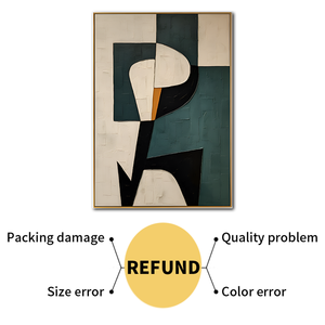 Dipinto a Olio Astratto Semplice con Texture, Arte Murale Incorniciata Pronta da Appendere per Decorazione Casa e Hotel - Product Image 2