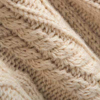 Ensemble 2 Pièces Chaud et Épais Tricoté pour Femmes en Coton Jacquard Élasthanne à Fermeture Éclair