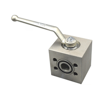 Katup Bola Flens Tipe SAE Harga Pabrik Murah Bahan Stainless Steel Katup Bola Hidrolik Tekanan Tinggi Operasi Manual Pipa Oli