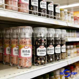 Échantillon Gratuit - <span class=keywords><strong>Moulin</strong></span> à Sel et à <span class=keywords><strong>Poivre</strong></span> en Céramique de 100 ml avec Bouteille en Verre Écologique et Mécanisme en Céramique - Product Image 2