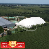 Tienda inflable grande de cúpula de aire para uso industrial Estructura de construcción para aplicaciones de almacén