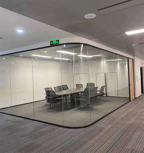 Mampara de Oficina de Vidrio Simple con Marco de Aluminio <span class=keywords><strong>Delgado</strong></span> de 26 mm para Hospitales, Escuelas y Edificios de Oficinas - Product Image 2