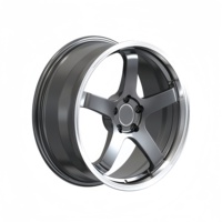 Ruedas Forjadas Monobloque XINLAI Personalizadas en Color Gris Metálico, Diseño de Rayos Abiertos y Perfil Bajo, 24 Pulgadas, 5x120 5x112, para Autos Sedán y Coupé de Alto Rendimiento