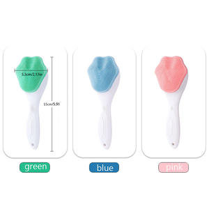 Silicone Recyclable Manual <strong>Scrub</strong> Brush Long Handle Soft Hair Facial Wash Massage Gemstone <strong>Watch</strong> Care Body Cleaning - Product Image 3