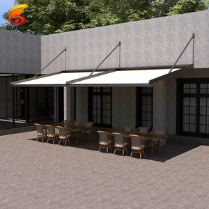 Auvent électrique pliable entièrement en aluminium avec éclairage LED, 10 niveaux de résistance au <span class=keywords><strong>vent</strong></span>, personnalisable pour les terrasses de villas - Product Image 2