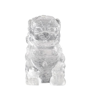 Fábrica China Fengshui decoración de oficina en casa Kylin estatua transparente escultura de resina productos artesanales - Product Image 6