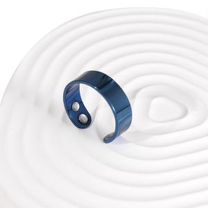 Anillo de Salud de Acero Inoxidable con Baño de Oro PVD, Personalizable al por Mayor, con Terapia Magnética - Product Image 3