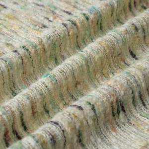Tissu en laine bouclée multicolore de luxe à la menthe fraîche pour veste de haute couture féminine - Product Image 2