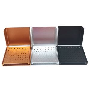 Dental Bur Storage Case 76-Hole Aluminum Manual Stand for Endo <b>File</b> Organization Multiple Colors - Product Image 1