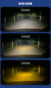 GOODZOOMブルーレンズLEDフォグランプトライカラープロジェクターフォグランプ3インチBi LEDプロジェクターフォグライトカーフォグランプ用 - Product Image 6