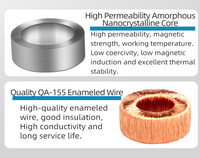 Microtransformador de corriente de precisión, DL-CT08CHL12 de fábrica Toroidal AC CT, 1000/1, 2000/1, 0 ~ 70A, 5A, 10A, 30A, 40A, 50A, 60A