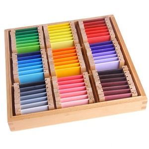 <strong>Wooden</strong> Baby Early <strong>Learning</strong> Toy Montessori <strong>Color</strong> Tablets Box Sensorial Aids <strong>Color</strong> Charts Materials - Product Image 2