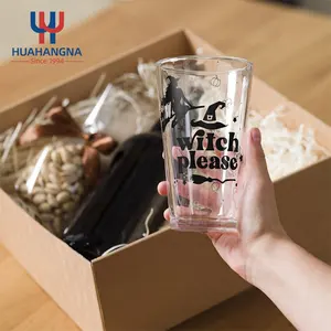 Großhandel Premium HUAHANGNA Personal isierte Barware Home Restaurant Transparentes Pint Glas Benutzer definiertes Logo für Bier Cocktail Getränke