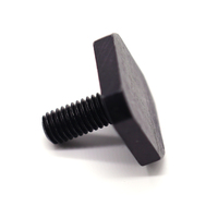 Vis de réglage carrée à tête plate en acier au carbone noir pour meubles, tables et armoires, vis de nivellement CNC