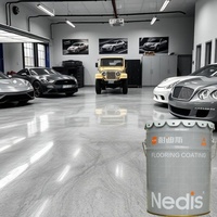 Peinture époxy colorée pour sols, décorative, métallisée, antidérapante, imperméable pour showroom, garage, béton commercial