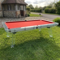 Table de billard multifonctionnelle et minimaliste en verre trempé, style moderne, la plus populaire, 2-en-1, étanche, 7, 8 et 9 pieds