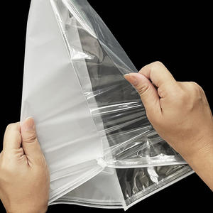 Sac à fermeture éclair transparent et givré tendance, sac de vêtement avec logo personnalisé, sac en plastique à fermeture éclair de grande taille pour chaussettes, vêtements, entreprise - Product Image 6