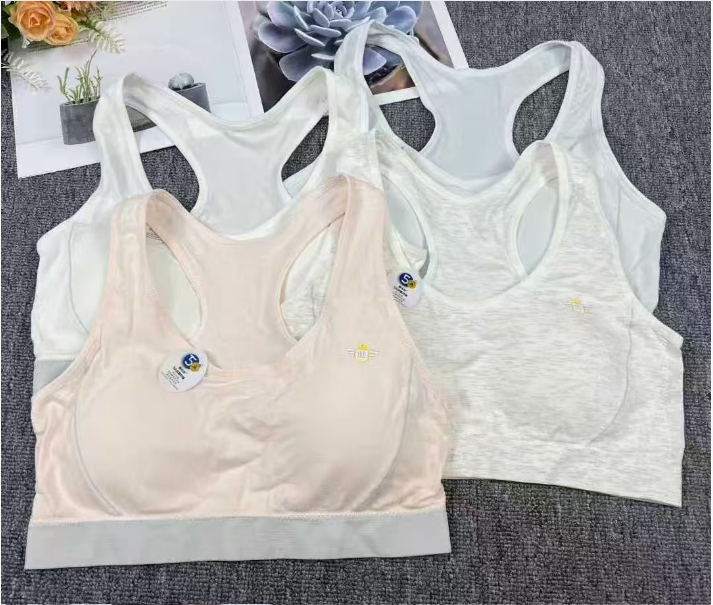 690#Stock Bare Ammonia Girls' Beautiful Back Underwear Junior High School Students' Yoga Vest Sports Bra During