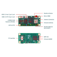 Mini-ordinateur embarqué haute performance RADXA ZERO 3W Quad Core basé sur Linux, carte de développement SBC RK3566, fourni par l'usine