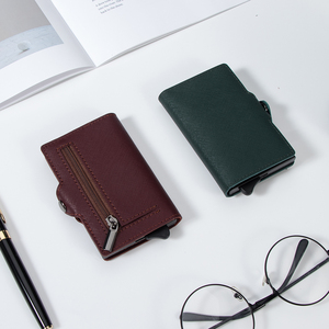 Wholesale Minimalist Aluminum Slim Leather <b>Wallet</b> Business ID Credi Card Holder Smart Pop up <b>Wallet</b> <b>for</b> <b>Men</b> - Product Image 6
