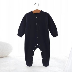 Body de Punto 100% Algodón para Recién Nacidos, Unisex, Diseño Sólido, Mangas Largas, Cierre de Broches, <span class=keywords><strong>Verano</strong></span>/Primavera, ODM - Product Image 3