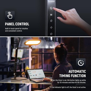 <span class=keywords><strong>NEEWER</strong></span> FR16 Basics 16W LED Lampe de bureau pour visioconférence Éclairage de lecture, pliable double face Dimmable Touch Desk Ring Light - Product Image 5