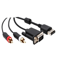 Câble VGA pour SE-GA Dreamcast Haute Définition + Adaptateur RCA 3,5 mm vers 2 RCA mâles