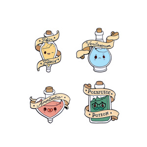 Beliebte kunden spezifische geformte Metallstifte Fabrik Direkt versorgung Cartoon Design Abzeichen Hartem ail Anstecknadeln Chemie für Kleidung - Product Image 5