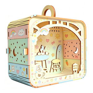 Jaula Transportadora para Mascotas Pequeñas de Madera Maciza con Panel Acrílico, Caja de Viaje Rectangular Ventilada y Portátil para Hámster y <span class=keywords><strong>Chinchilla</strong></span> - Product Image 4