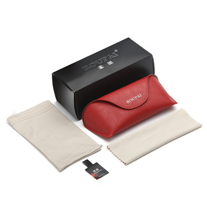 Roupai Eyeglass <b>Case</b> Set Leather Packaging With Cleaning Cloth And Bag <b>For</b> <b>Glasses</b> Care - Product Image 1