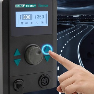 Station de soudage rapide 8586D+ avec pistolet à air chaud, équipement de réparation combiné 220V, outils de réparation de téléphones portables en plastique - Product Image 1