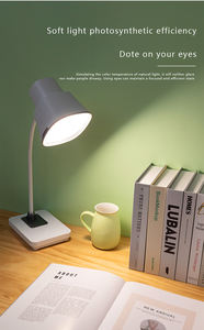 Sevimli şarj edilebilir okuma lambası ile telefon ve kalemlik dokunmatik <span class=keywords><strong>Dimmer</strong></span> anahtarı masa lambaları için okuma ledi DC plastik kare 20 - Product Image 6