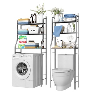 Acier inoxydable 3 Plateau Salle <span class=keywords><strong>De</strong></span> Bains Wc Rack Salle <span class=keywords><strong>De</strong></span> Bains Coin Stand Organisateur <span class=keywords><strong>De</strong></span> Stockage <span class=keywords><strong>De</strong></span> Machine À Laver Salle <span class=keywords><strong>De</strong></span> Bains Plateau Tour - Product Image 1