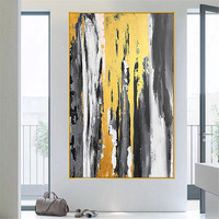 100% peint à la main moderne abstrait peinture à l'huile sur toile peinture feuille d'or Art photos pour salon décor à la maison