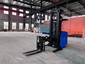 Çift makas ulaşmak kamyon 1600kg elektrikli istifleyici 3m 4M 5M 6M 10M kaldırma yüksekliği depo lojistik için istifleyici üzerinde standı - Product Image 4