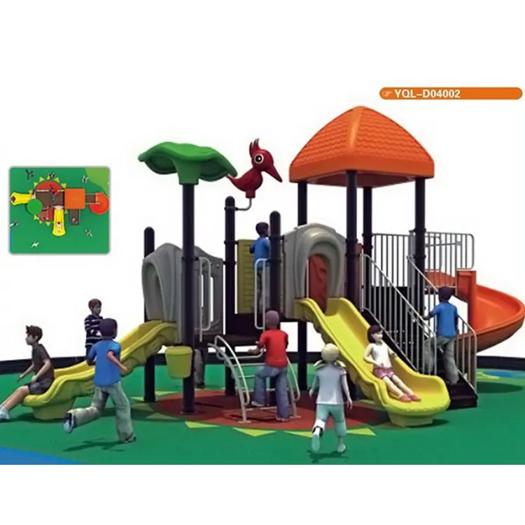ミニ幼稚園シリーズ大きなプラスチック製の遊び場スライド商業屋外遊び場遊園地機器