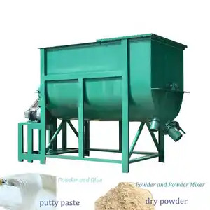Full automatic Dry Mix Mortar Production And Bagging Line Plant 2000l horizontal powder screw ribbon mixer