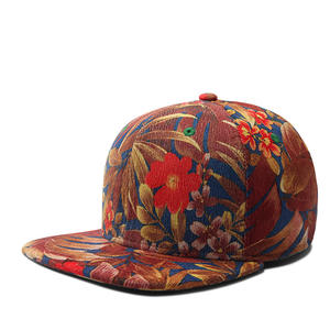 Nueva moda chic Hombres Mujeres unisex floral completo impreso camionero sombreros Gorra <span class=keywords><strong>de</strong></span> béisbol <span class=keywords><strong>rap</strong></span> Snapback Flat Bill <span class=keywords><strong>gorras</strong></span> Street wear Hat - Product Image 2
