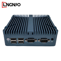 Boîte sans ventilateur ordinateur Intel en option DDR3 RAM SSD stockage double LAN RS232 RS485 plusieurs Ports USB HD Mini Pc industriel